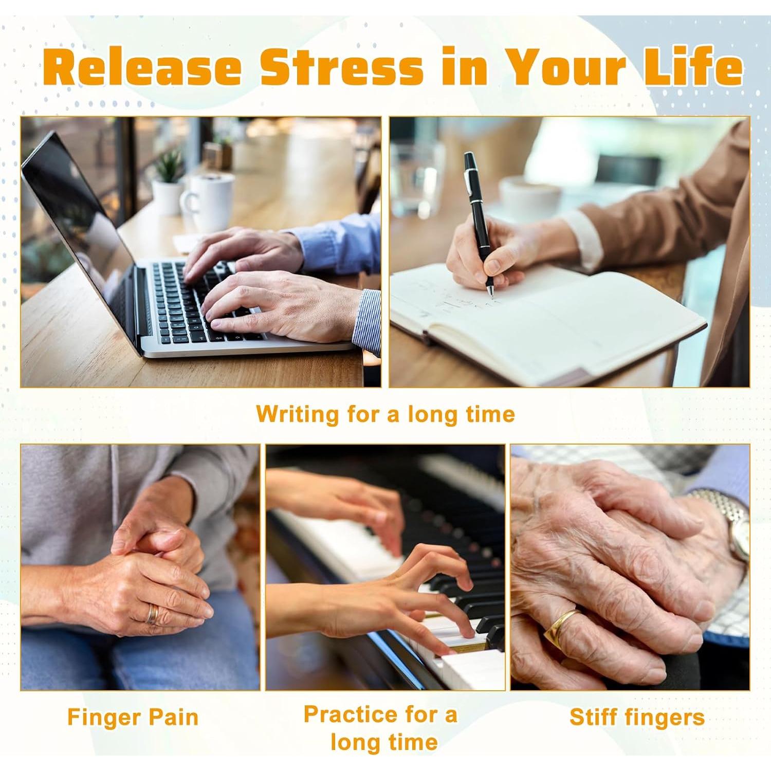 24 Anillos de Acupresión Coloridos LXUEJIE para Masaje de Dedos