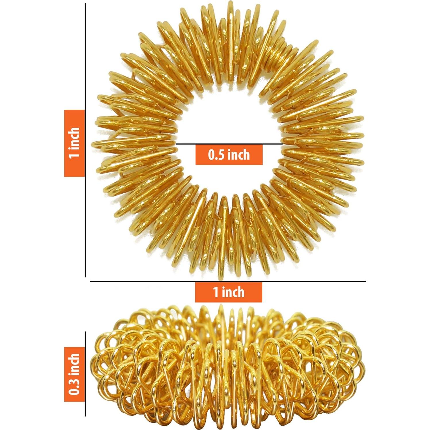 Anillo de Masaje para Dedos IFAMIO - 10 Pcs Acupresión Relajante