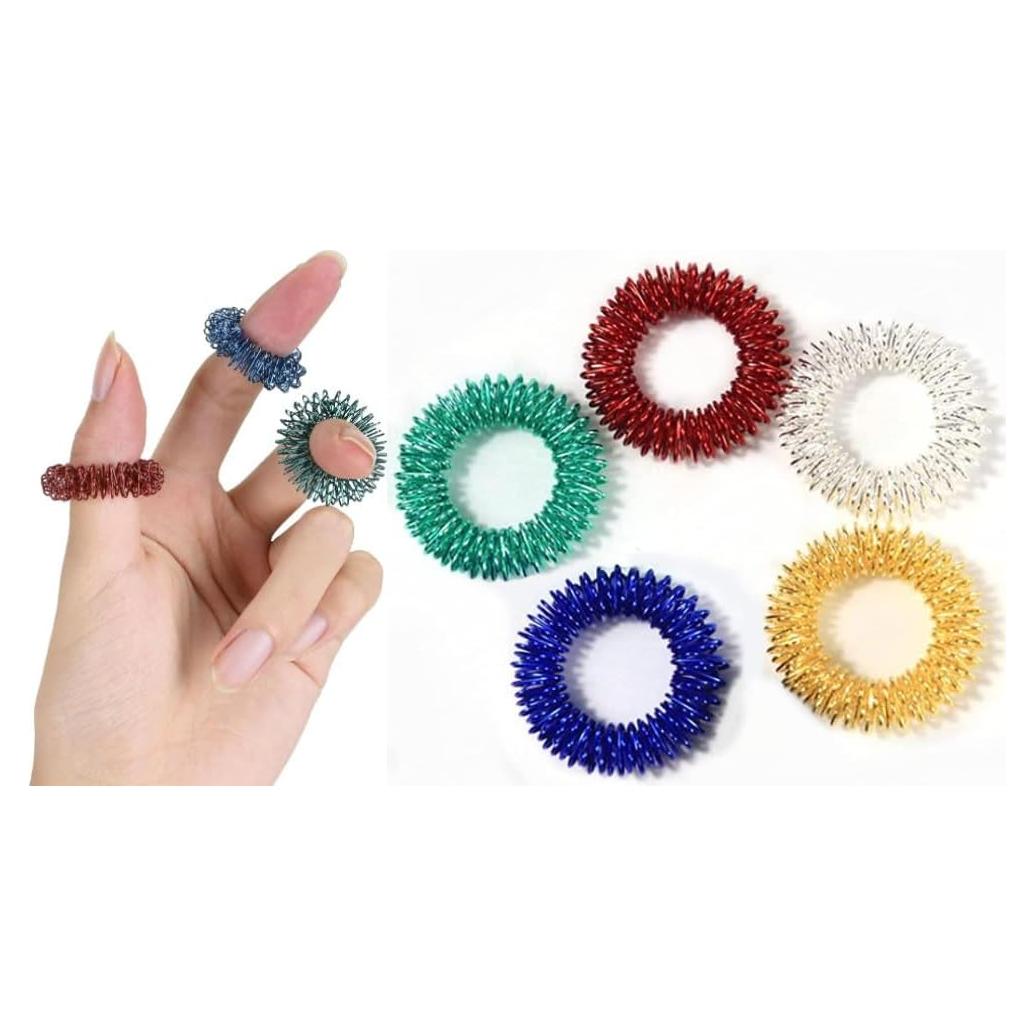 5 Anillos de Masaje para Dedos Labriciyon Multicolor 2.54cm