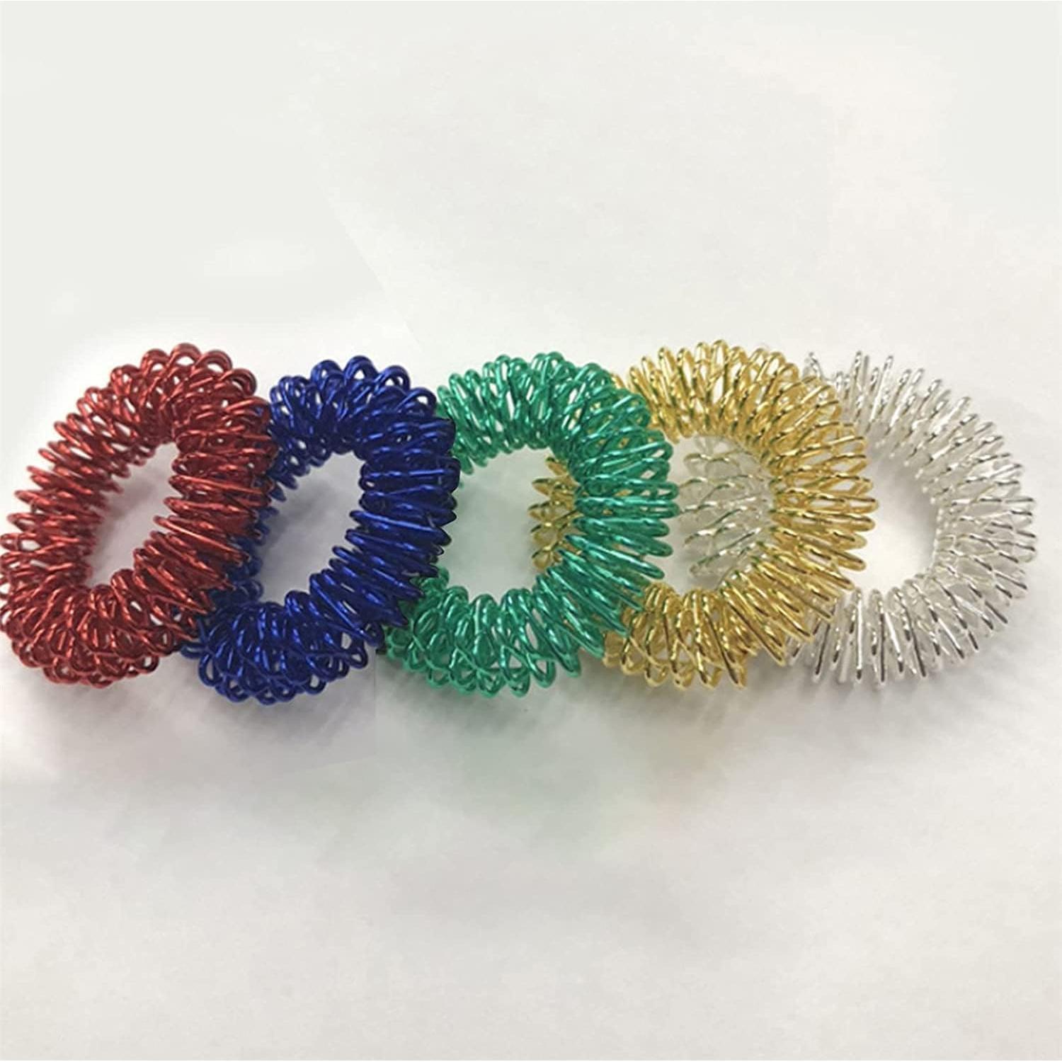 5 Anillos de Masaje para Dedos Labriciyon Multicolor 2.54cm