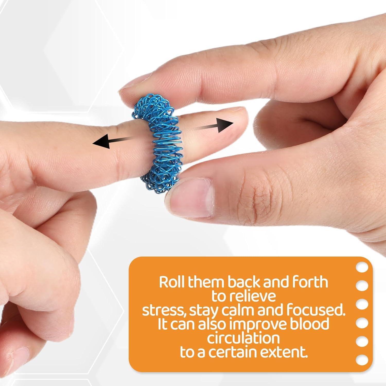Juego de 10 Anillos Sensoriales Antiestrés Molain 2.5cm