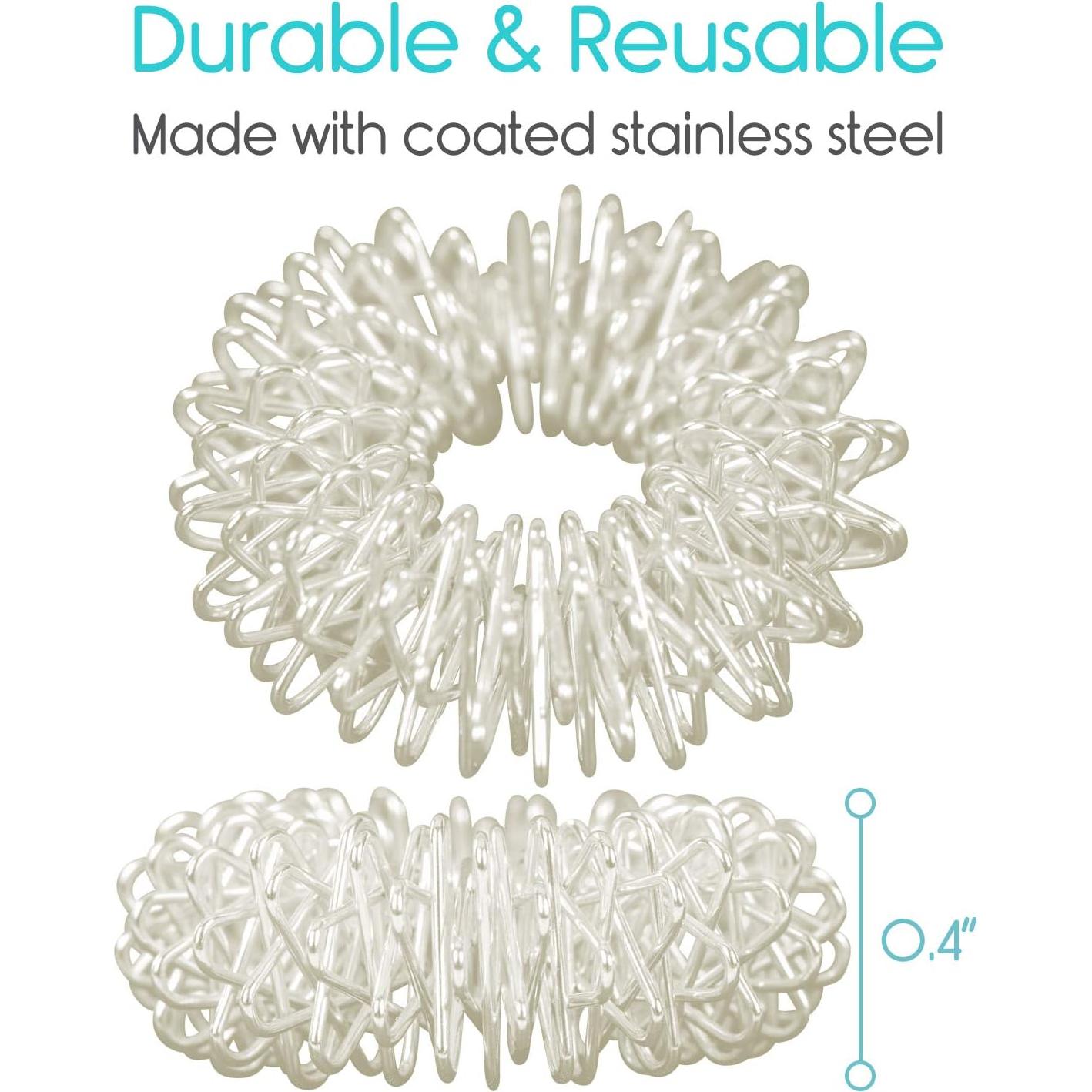 Anillos Sensoriales Vive - Set de 12 Acero Inoxidable Antiestrés