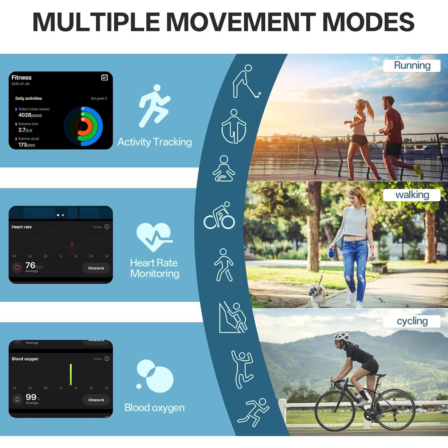 Anillo Inteligente UniJethro Plata 7# Monitoreo Salud Fitness