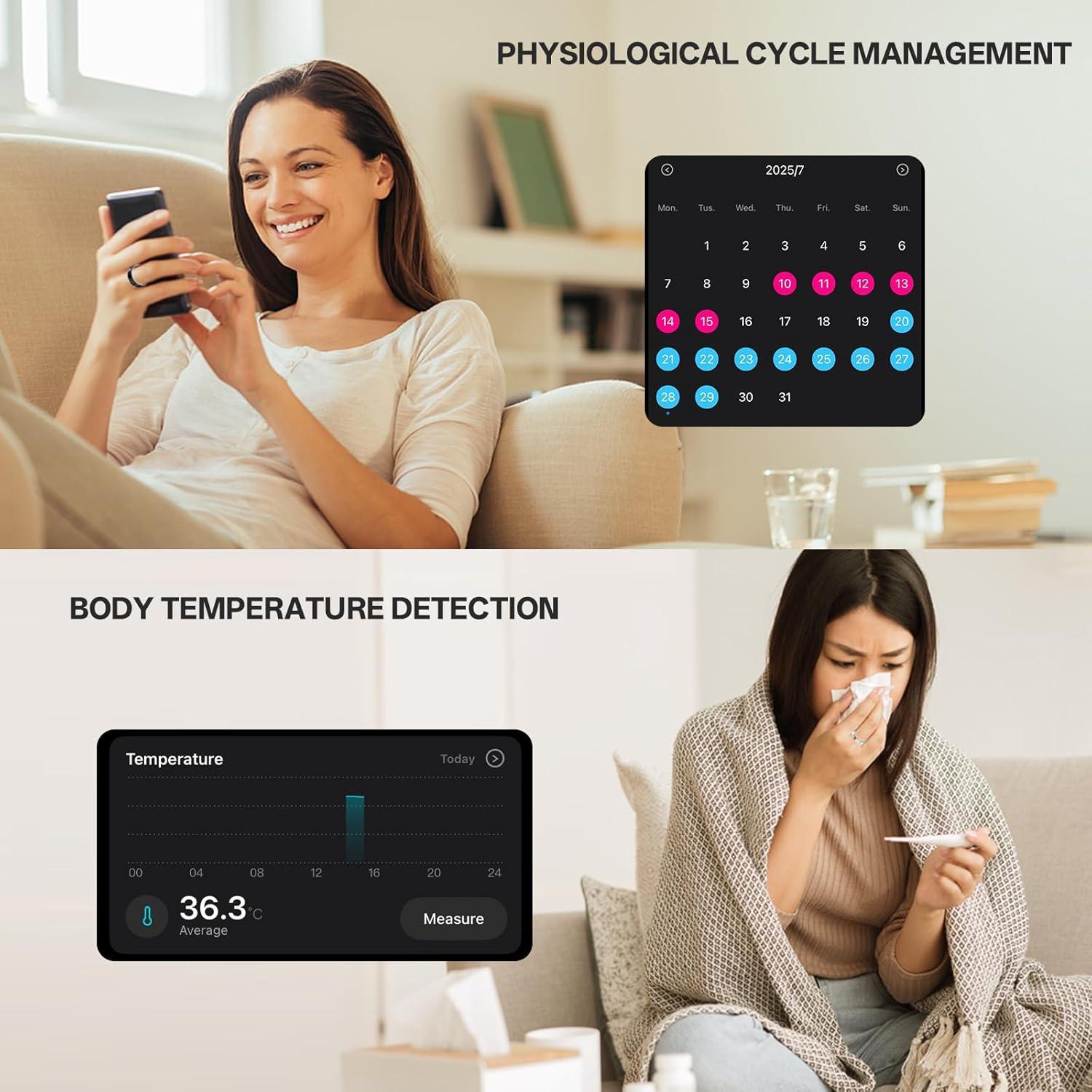 Anillo Inteligente UniJethro Plata 7# Monitoreo Salud Fitness