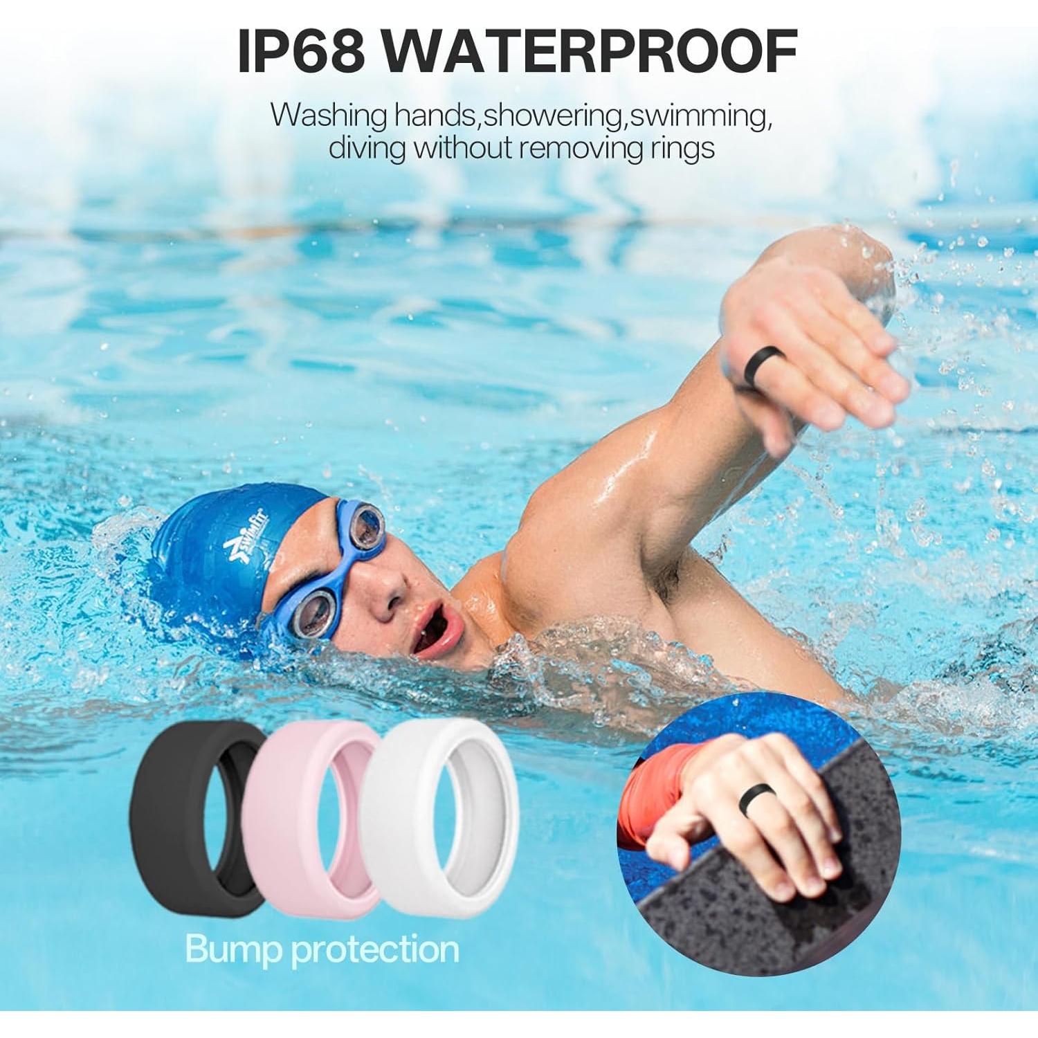 Anillo Inteligente UniJethro Plata 7# Monitoreo Salud Fitness