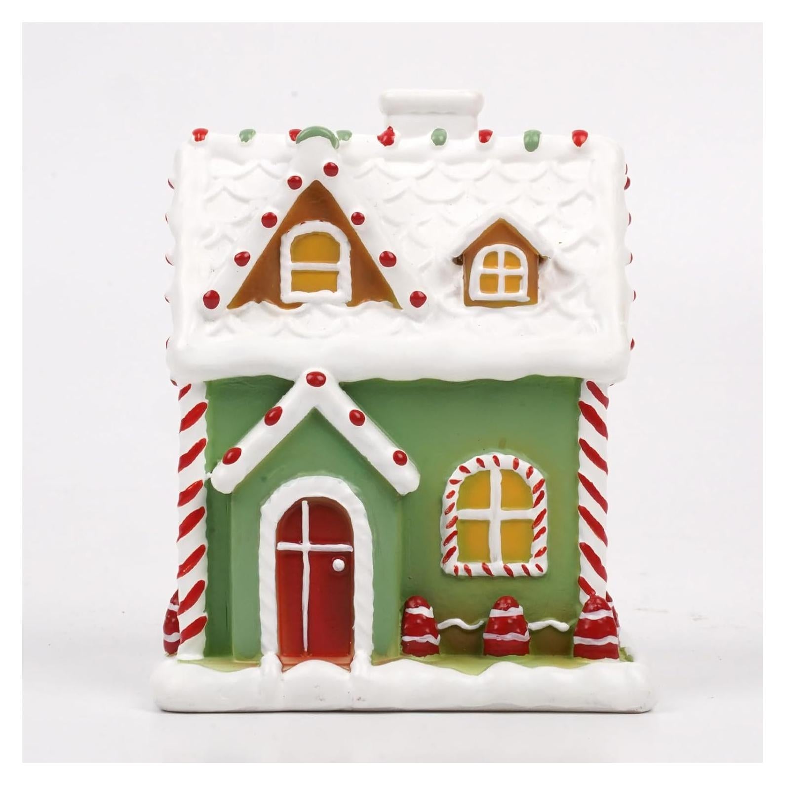 Casa de Jengibre Decorativa MENGYOULUN Verde 7.5x5.5x9cm