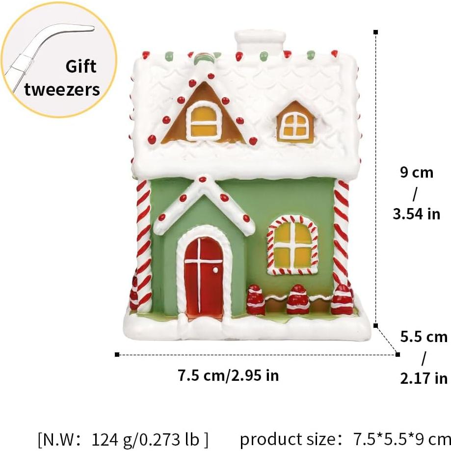 Casa de Jengibre Decorativa MENGYOULUN Verde 7.5x5.5x9cm