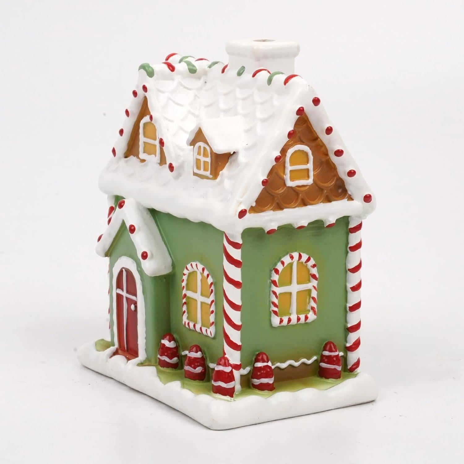 Casa de Jengibre Decorativa MENGYOULUN Verde 7.5x5.5x9cm