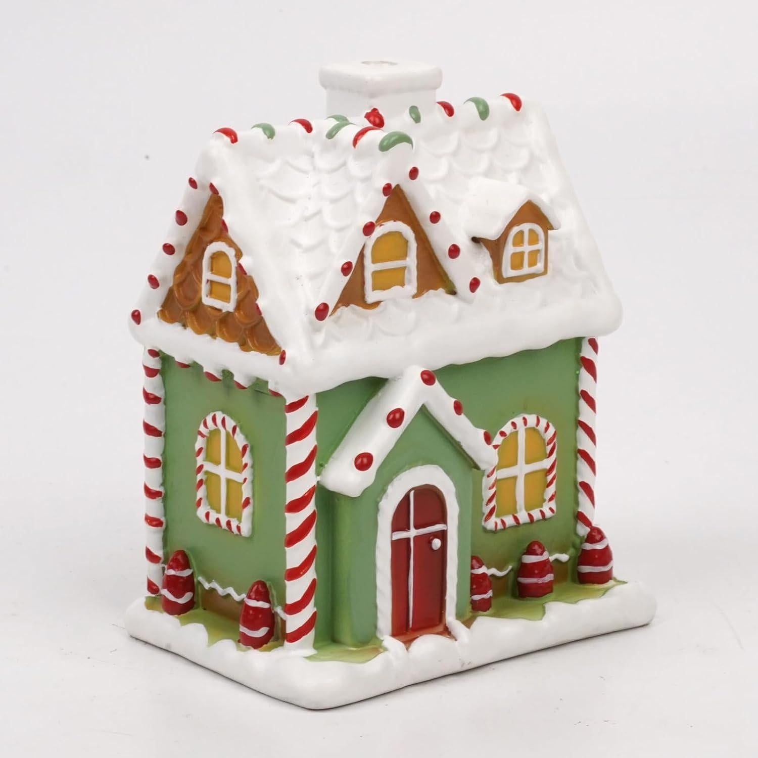 Casa de Jengibre Decorativa MENGYOULUN Verde 7.5x5.5x9cm