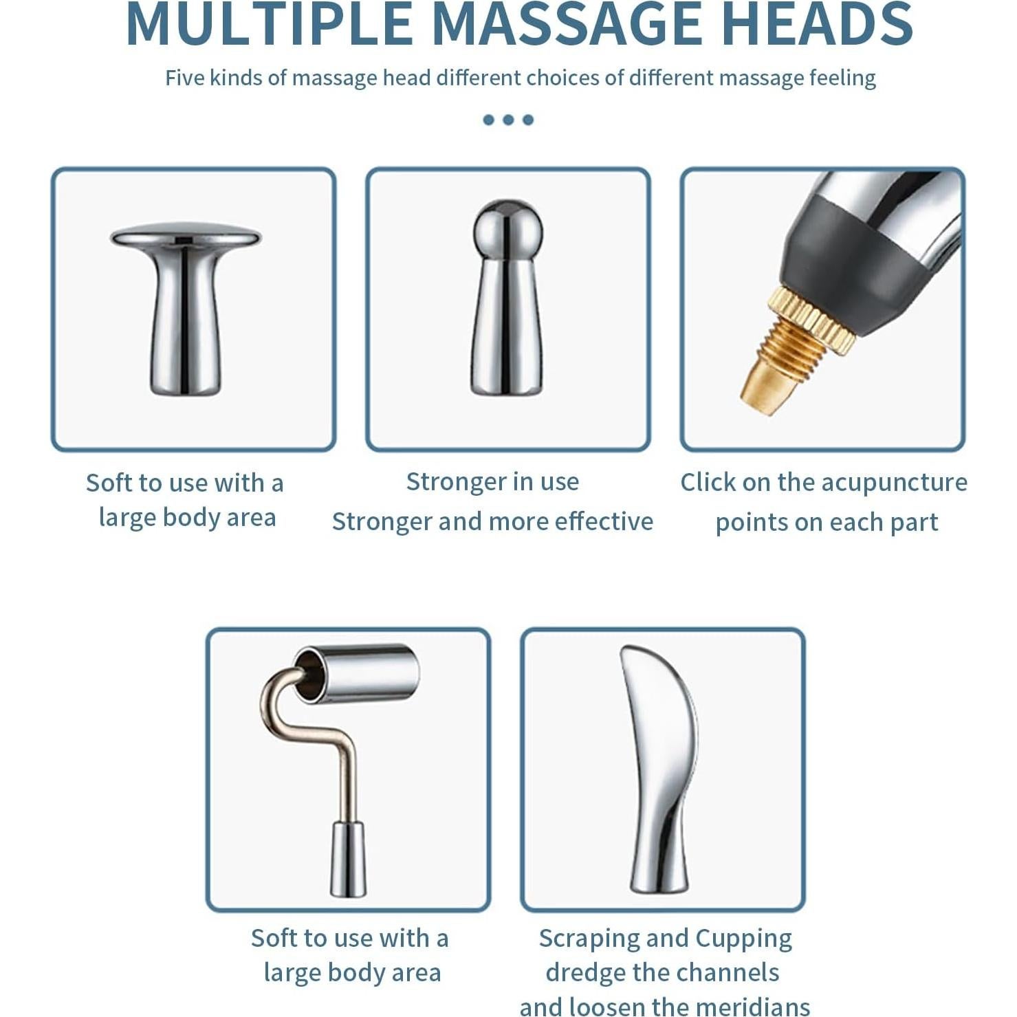 Bolígrafo de Acupuntura JIELUO 5 en 1 Recargable 9 Niveles