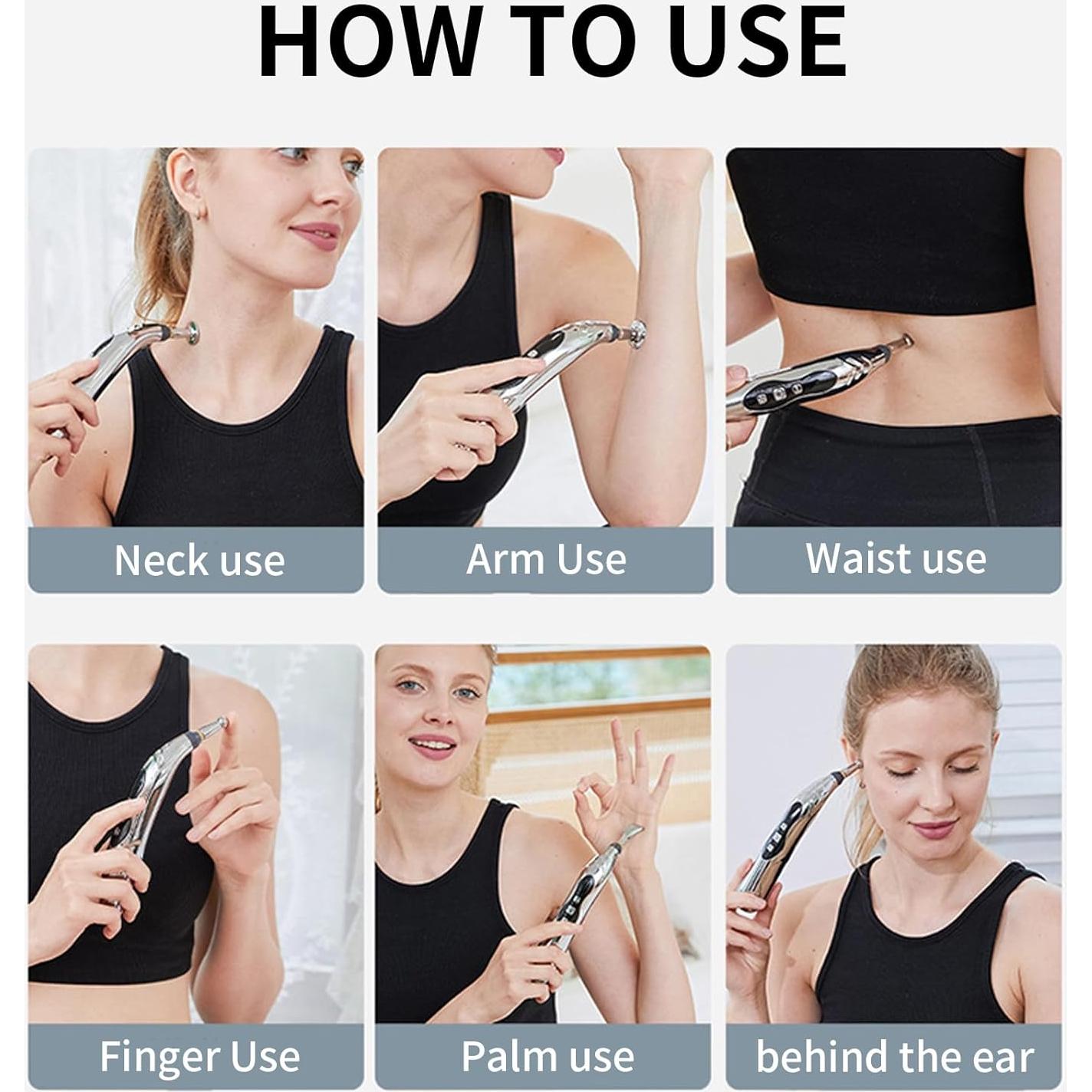 Bolígrafo de Acupuntura JIELUO 5 en 1 Recargable 9 Niveles