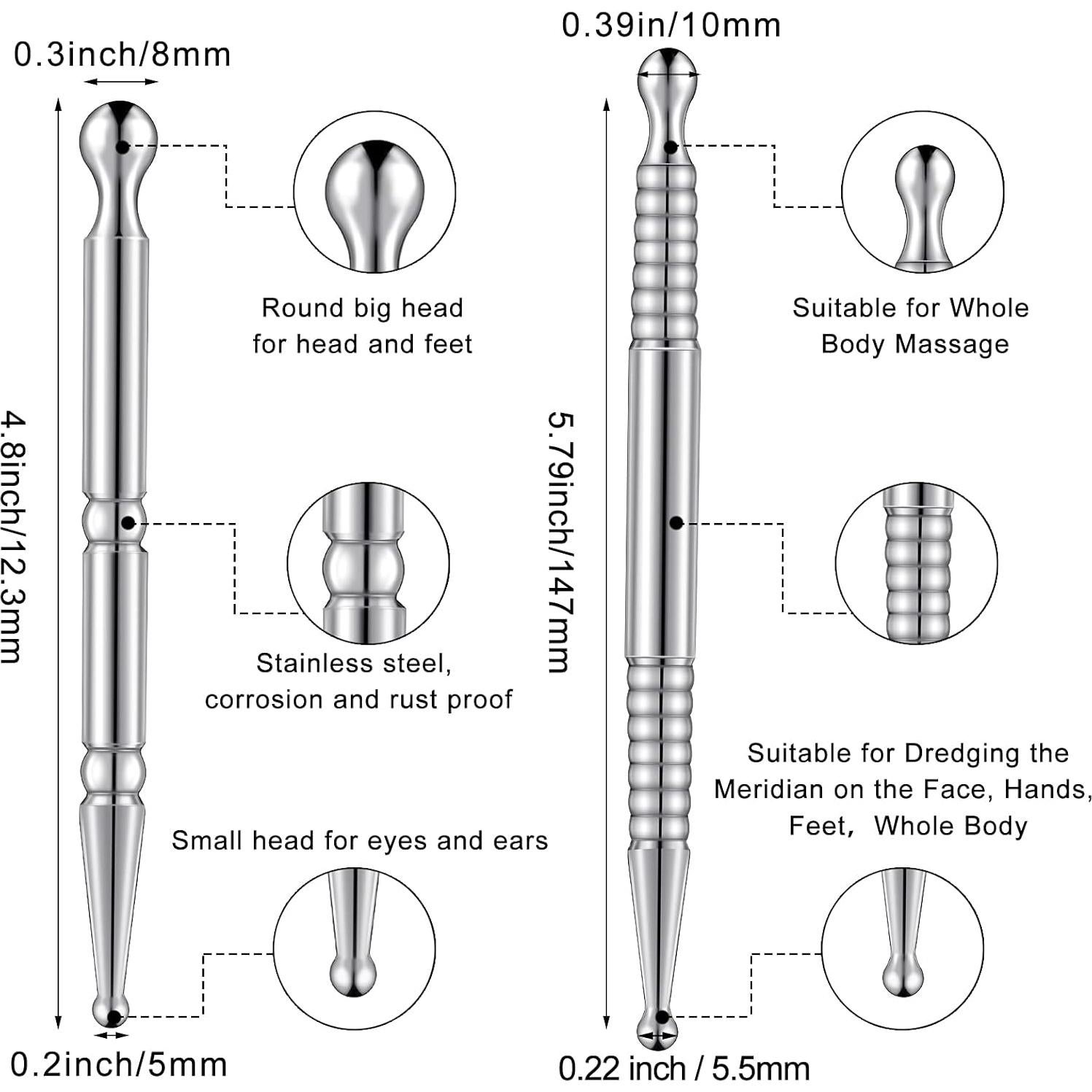 Plumas de Acupuntura Manual Nuanchu - 2 Piezas Acero Inoxidable