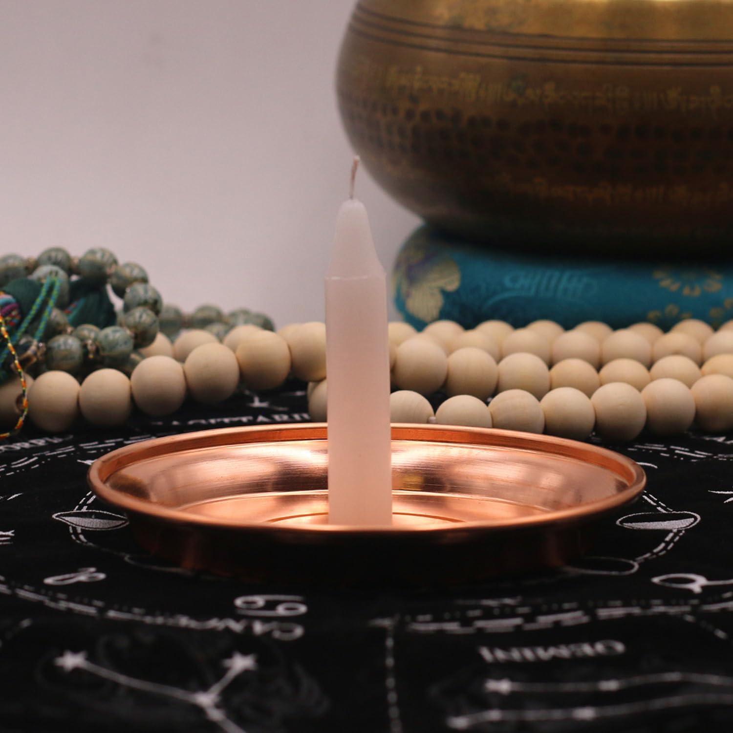 Plato Ritual de Cobre Amitofo 13.2 cm Diosa de la Fertilidad