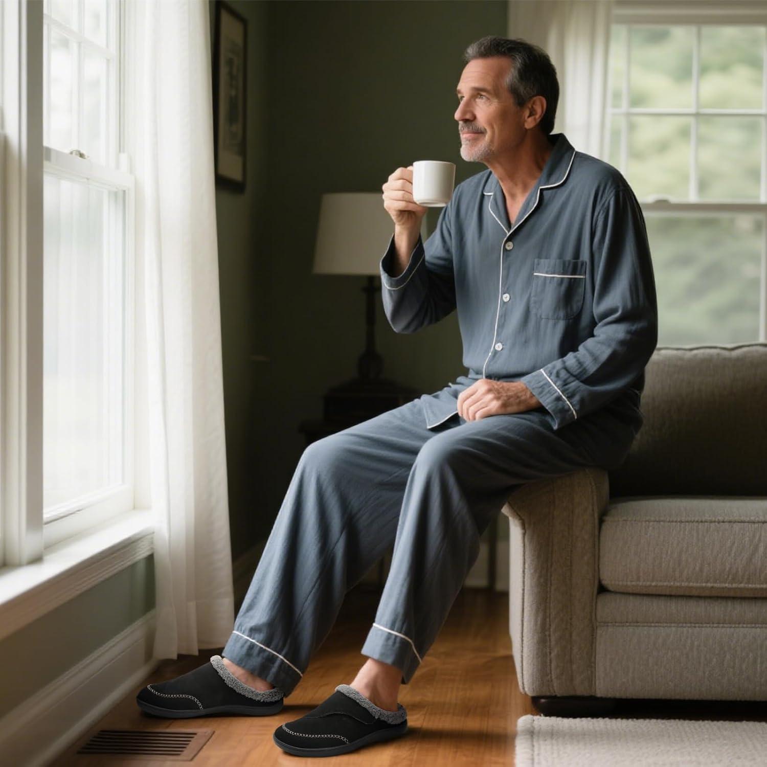 Zapatillas Diabéticas Anchas Relxfeet para Hombre - Ajustables y Cálidas