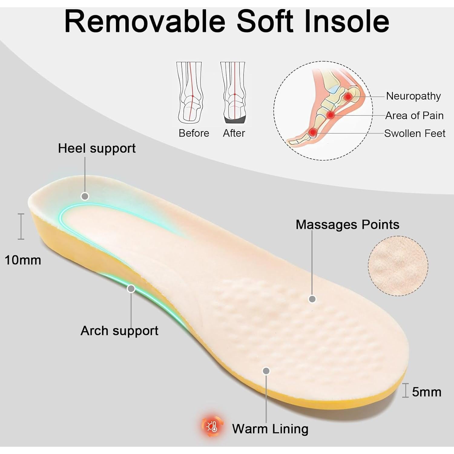 Zapatillas Diabéticas Anchas Relxfeet para Hombre - Ajustables y Cálidas