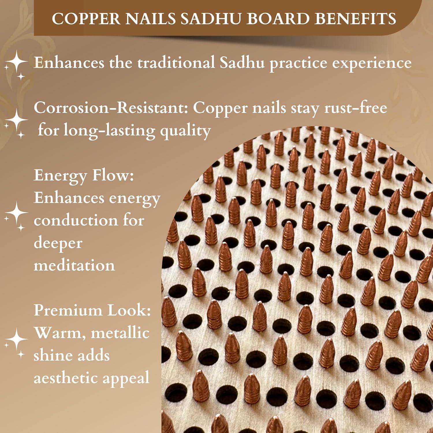 Tablero Sadhu TENGRY con Clavos de Cobre 10 mm - Yoga y Acupresión