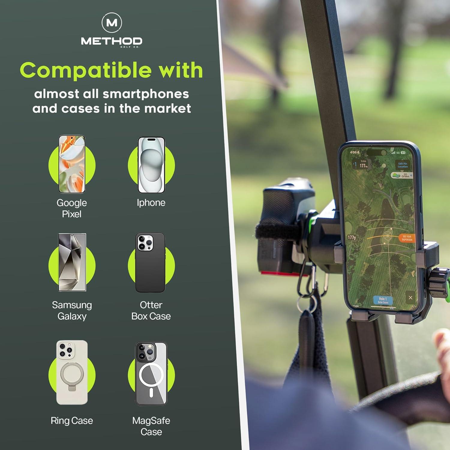 Soporte para Teléfono de Carrito de Golf Method Golf RiderStack Magnético