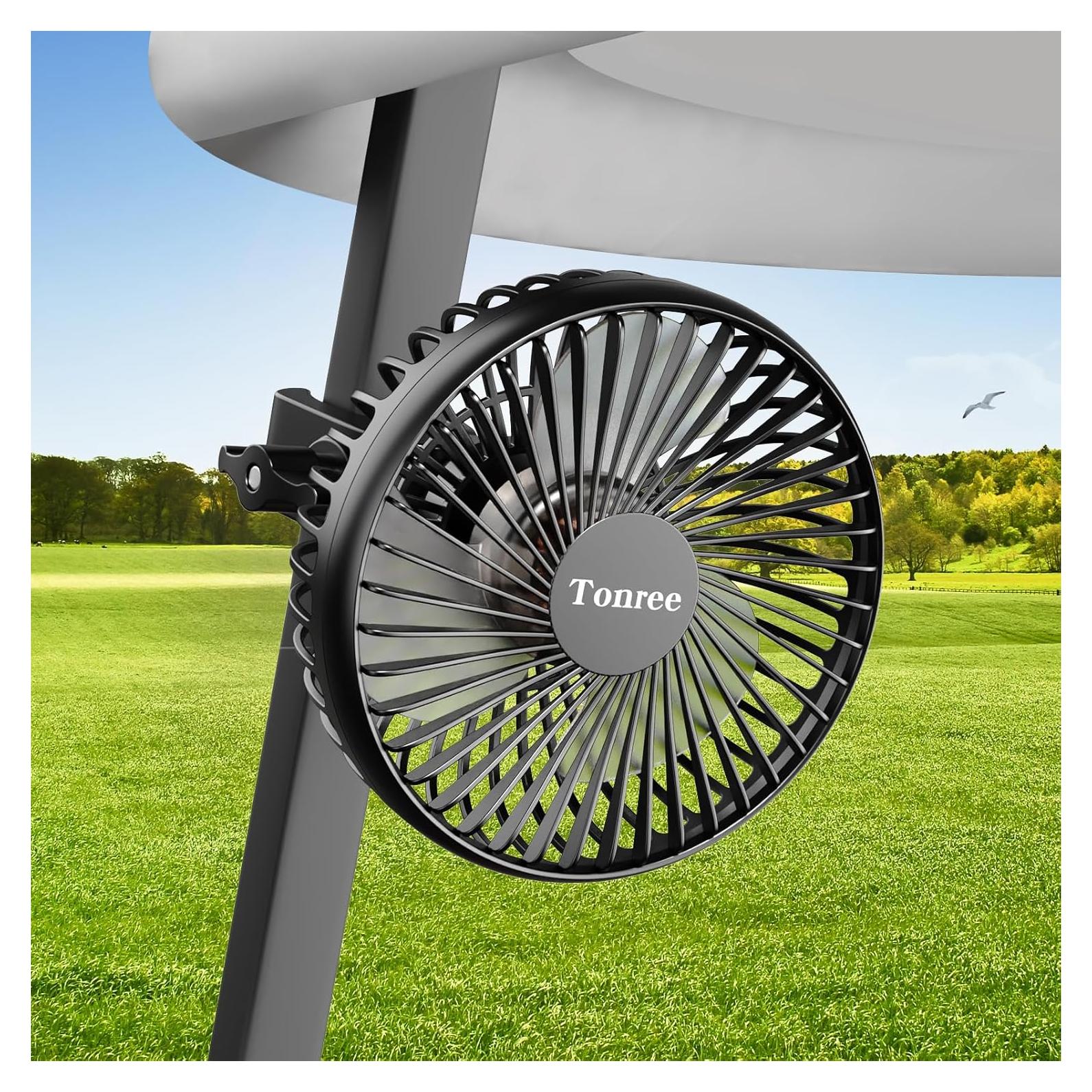 Ventilador Clip USB Portátil Tonree 3700 RPM 3 Velocidades