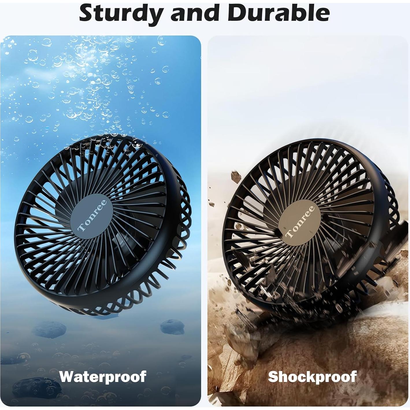 Ventilador Clip USB Portátil Tonree 3700 RPM 3 Velocidades