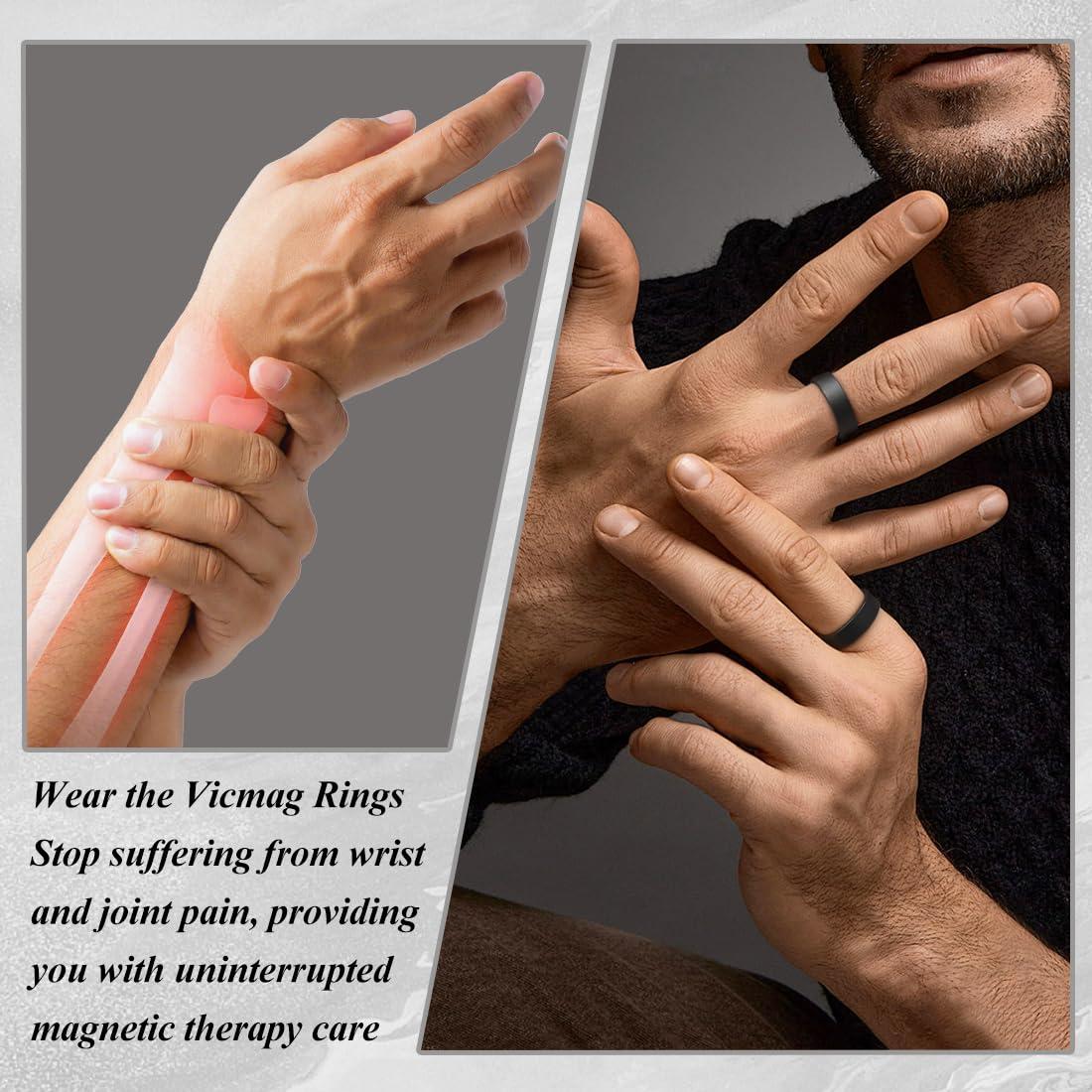 Anillos Magnéticos de Cobre Vicmag 99.9% Ajustables 4X Negro