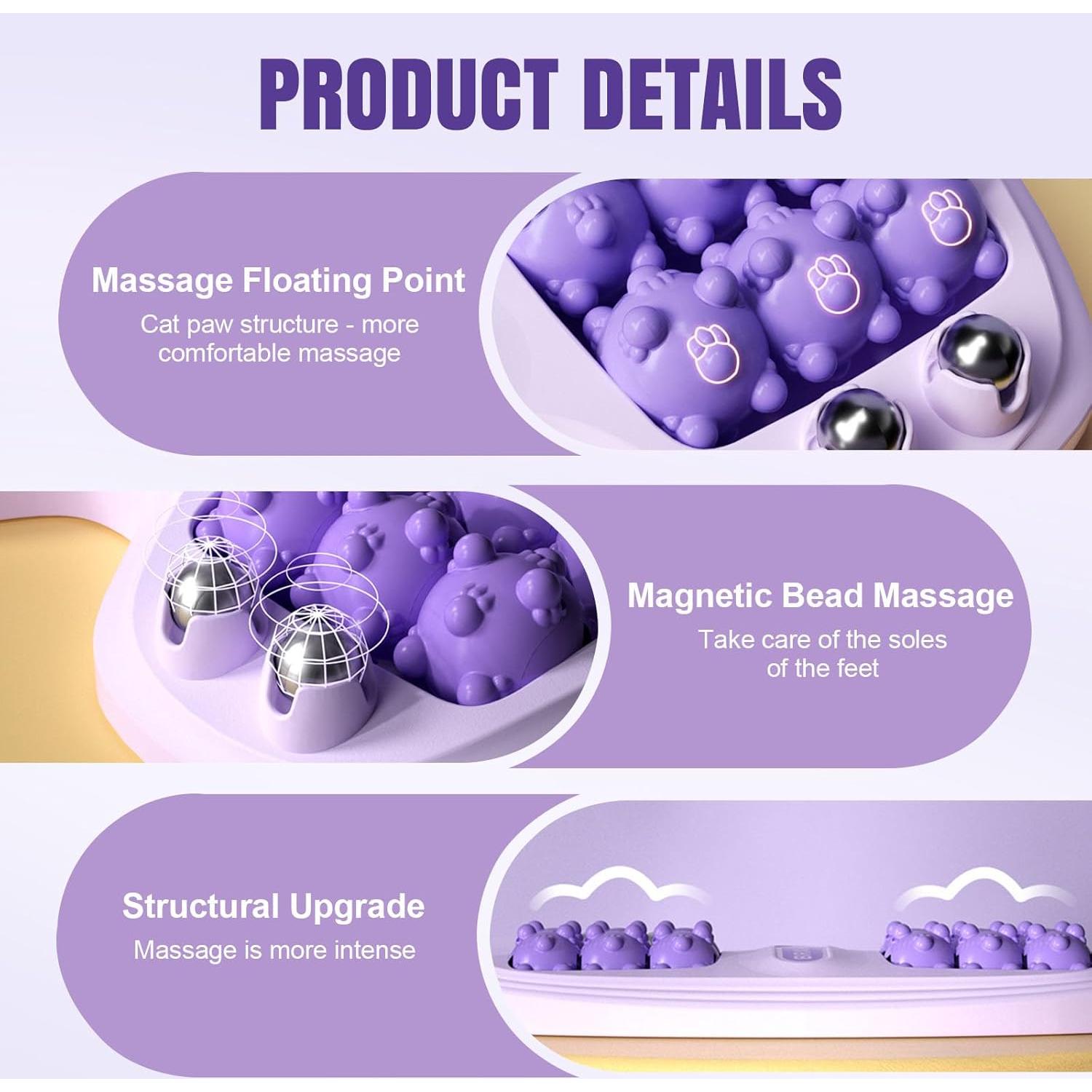 Rodillo de Masaje Doble para Pies Foxiod 29x15cm Alivio Estrés