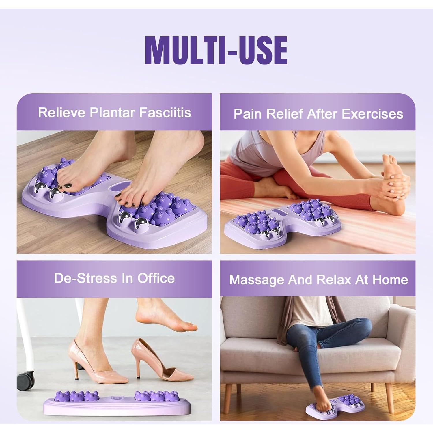 Rodillo de Masaje Doble para Pies Foxiod 29x15cm Alivio Estrés