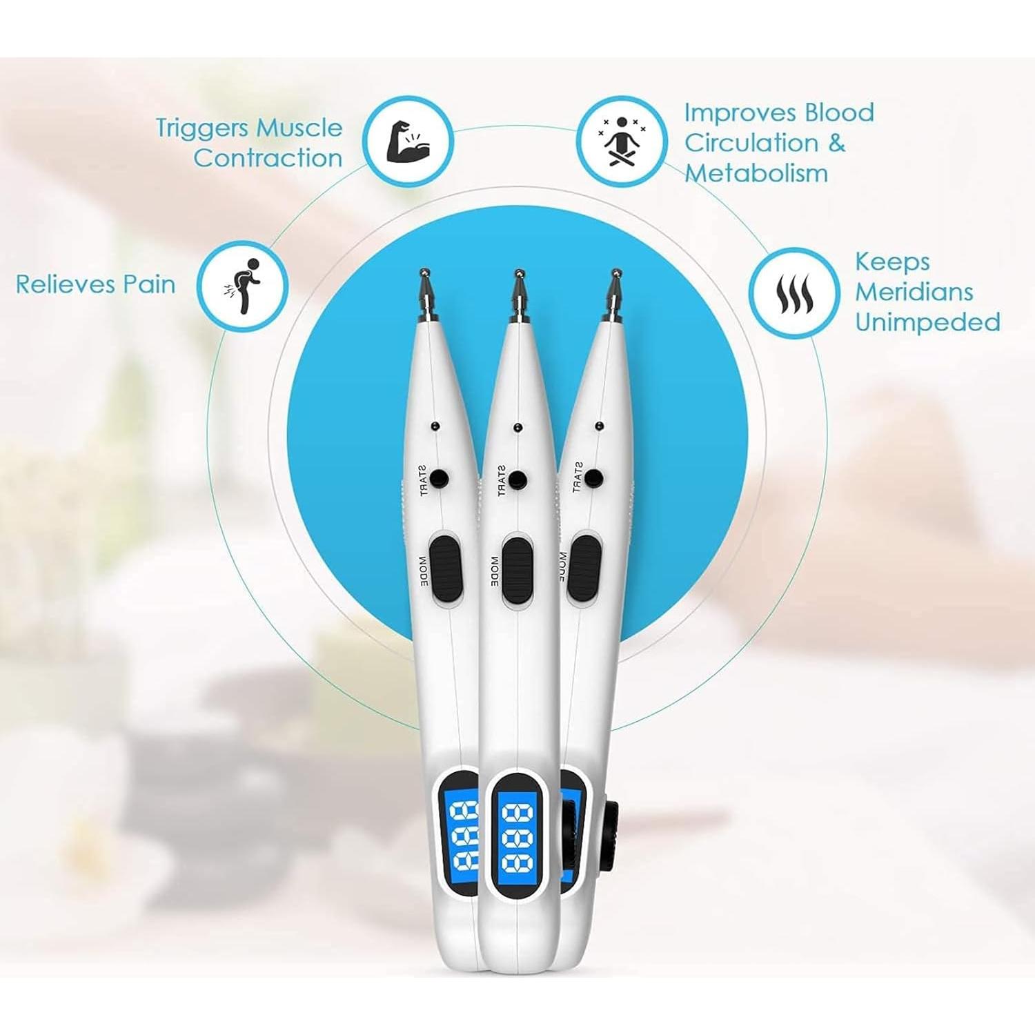 Bolígrafo de Acupuntura Electrónica GGFSSQ Recargable 10 Intensidades