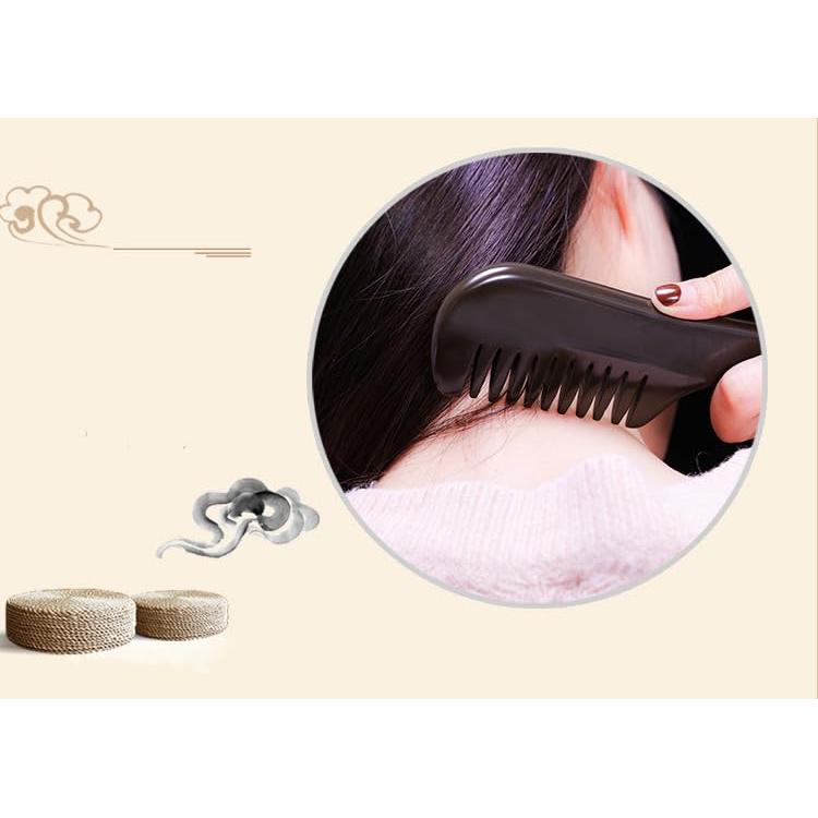 Peine de Masaje de Piedra Bian Profesional 15 cm - Antiestático