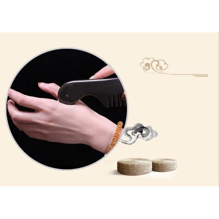 Peine de Masaje de Piedra Bian Profesional 15 cm - Antiestático