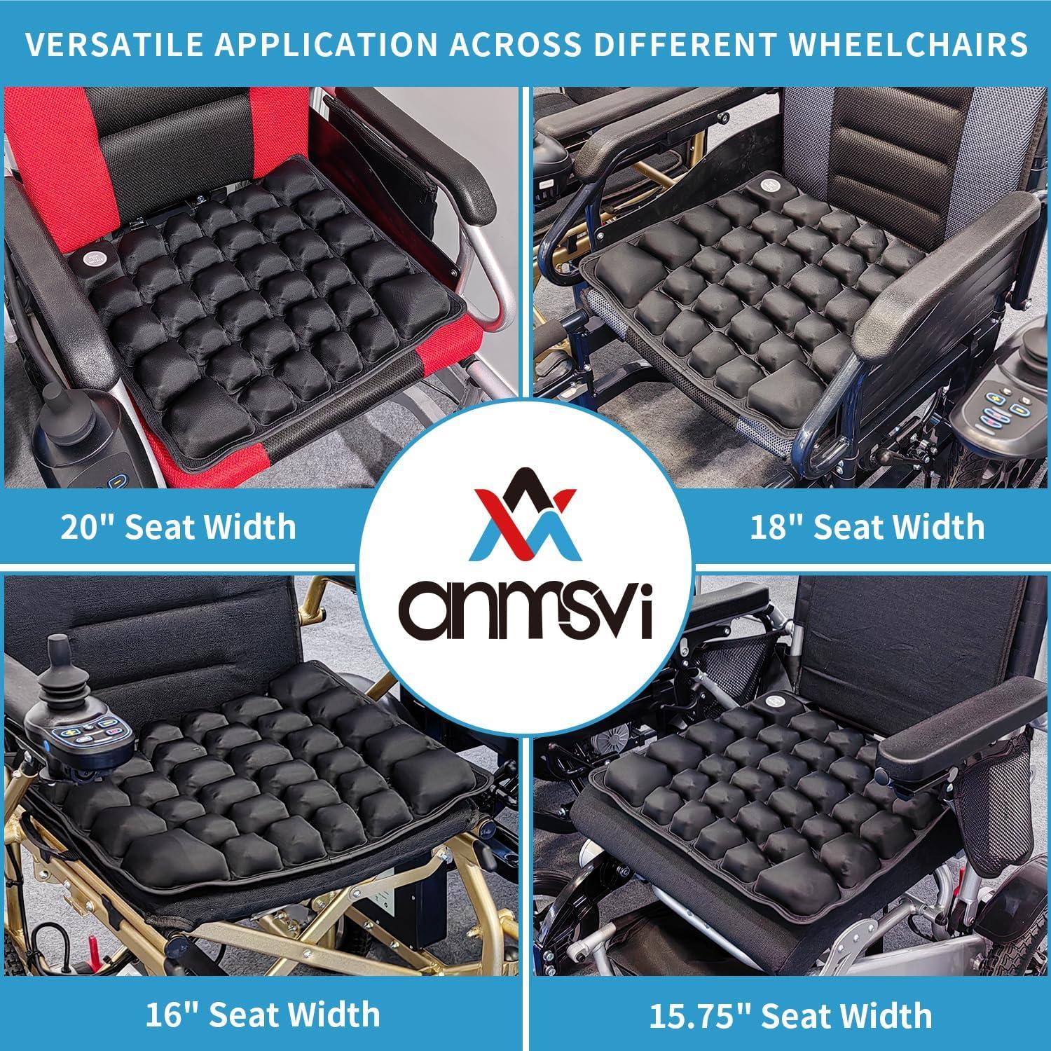 Cojín de Asiento Inflable ANMSVI Ajustable 45.7x40.6 cm Gris