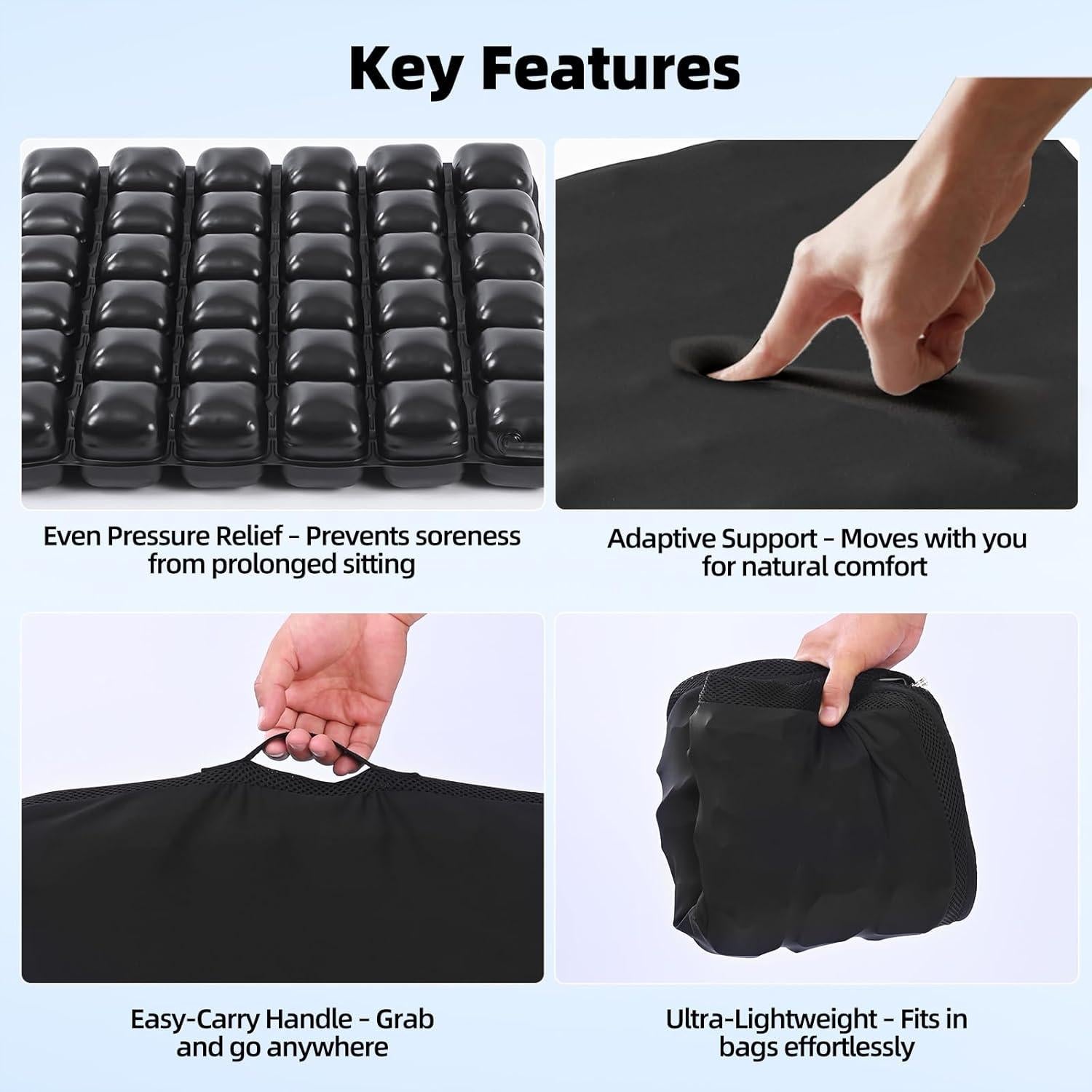 Cojín Inflable Makrozoia 43 cm para Alivio de Presión