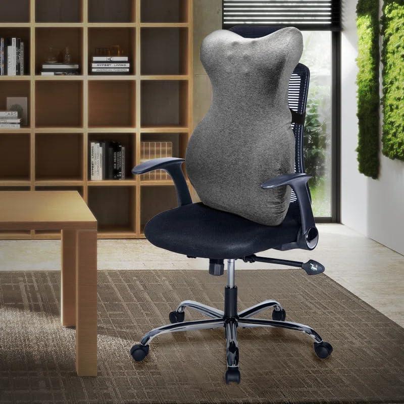 Cojín Soporte Lumbar JKOOK Espuma Viscoelástica 68cm Gris