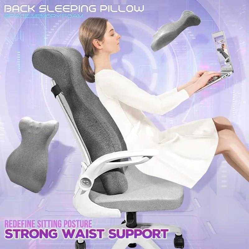 Cojín Soporte Lumbar JKOOK Espuma Viscoelástica 68cm Gris