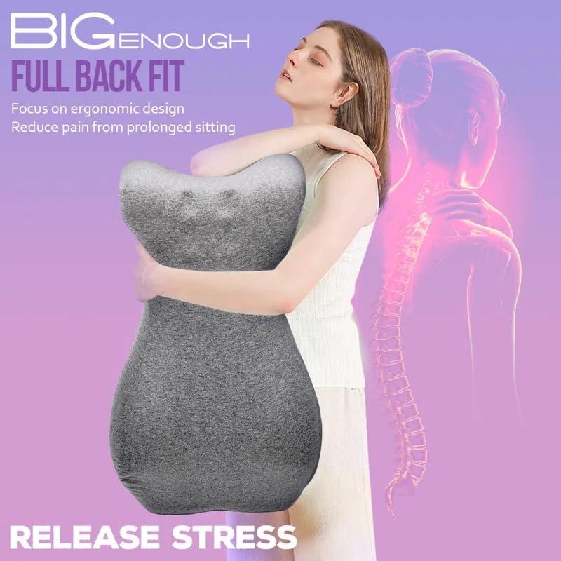 Cojín Soporte Lumbar JKOOK Espuma Viscoelástica 68cm Gris