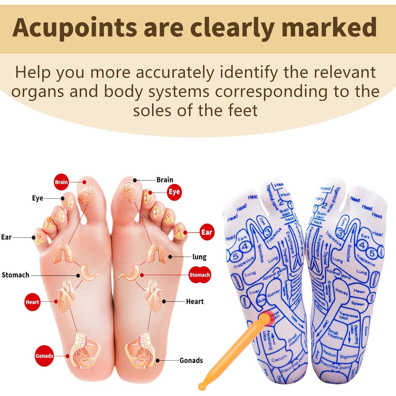 Calcetines de Reflexología Podal OSDANMCHEN con Herramientas