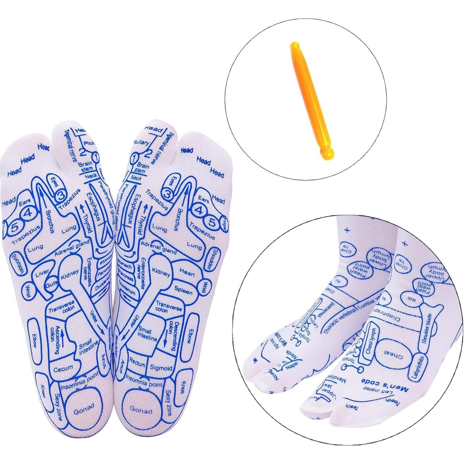 Calcetines de Reflexología GUTPOQWE para Masaje y Acupresión