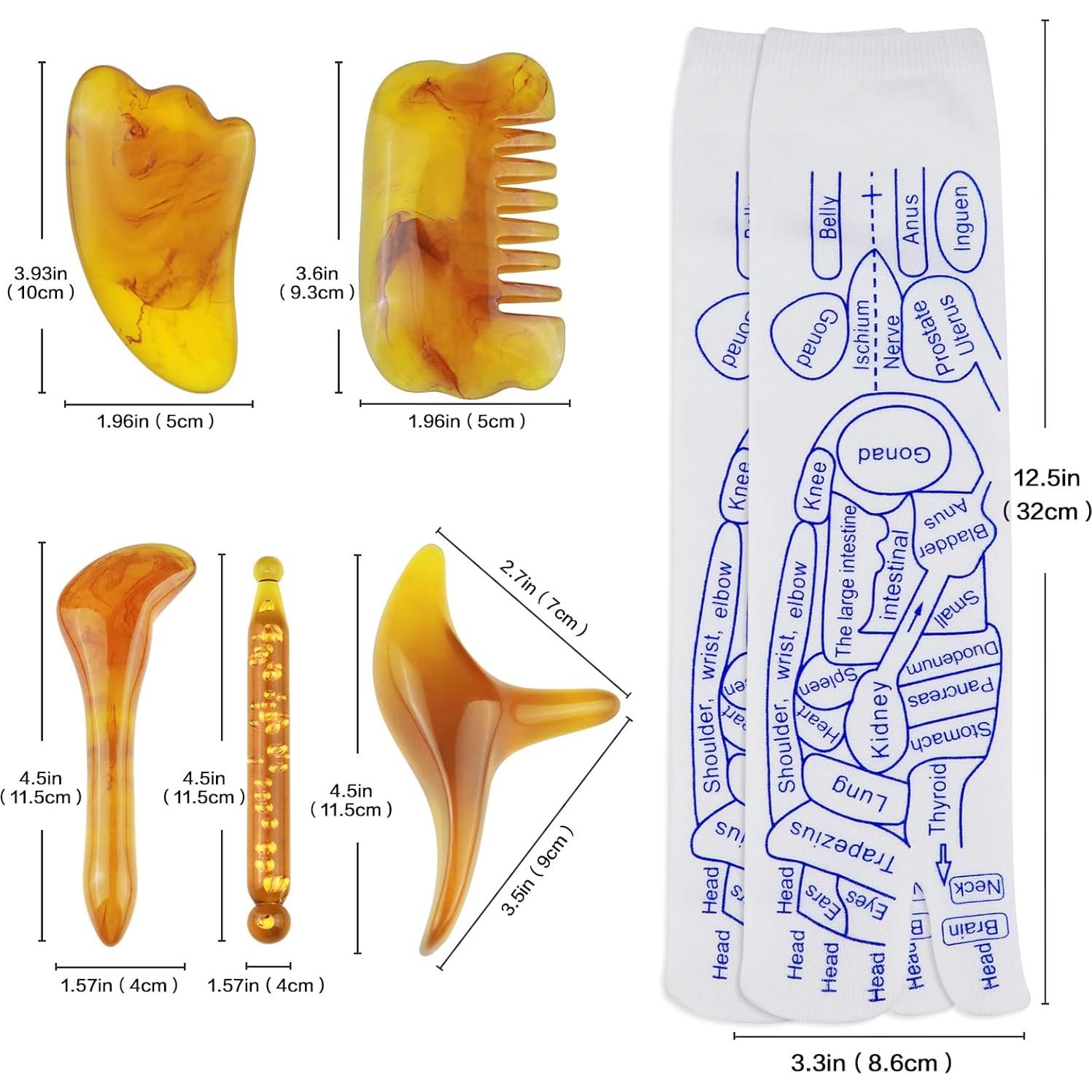 Calcetines de Reflexología Muomdid con 5 Herramientas de Masaje