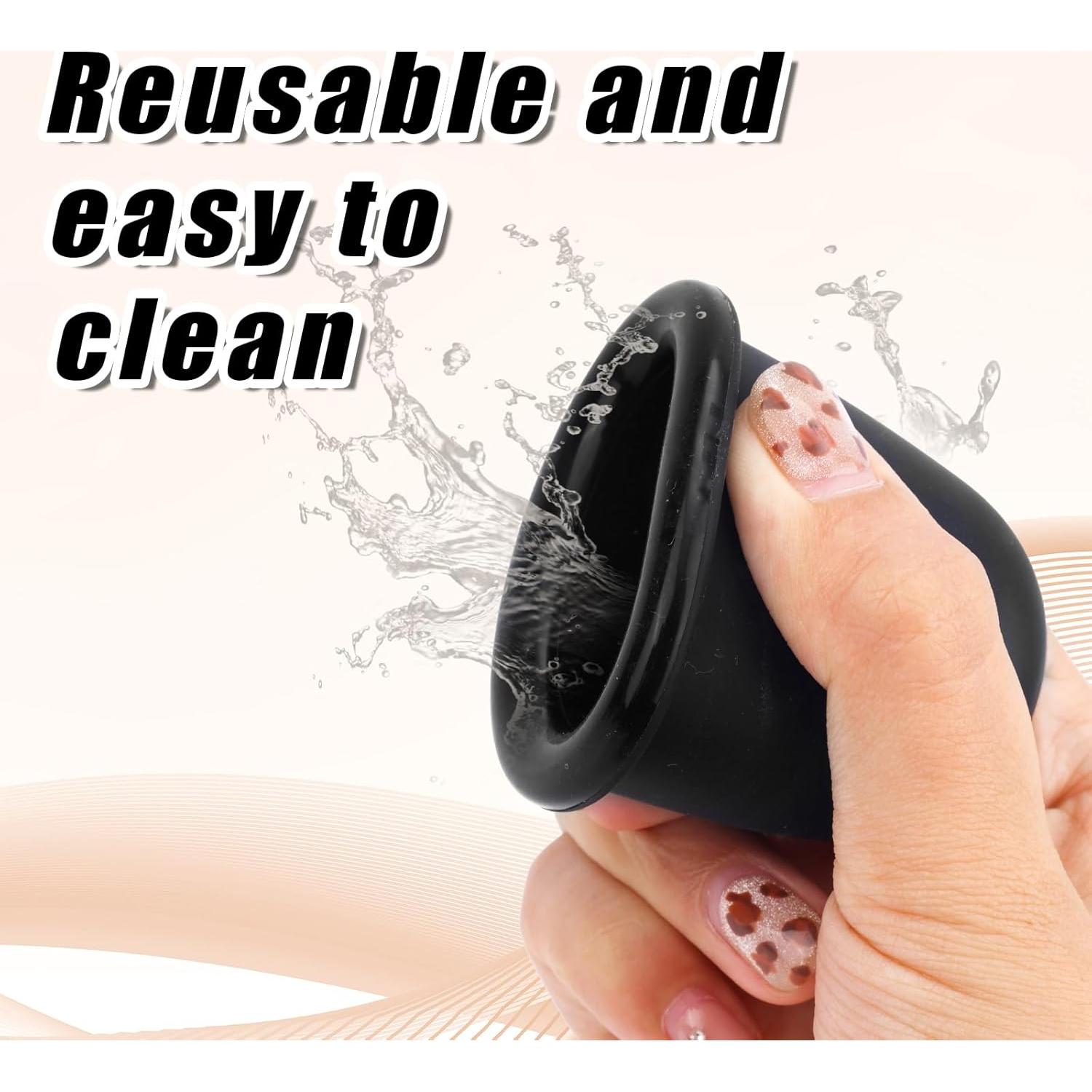 Conjunto de Ventosas de Silicona BOXOB - 4 Piezas para Masaje