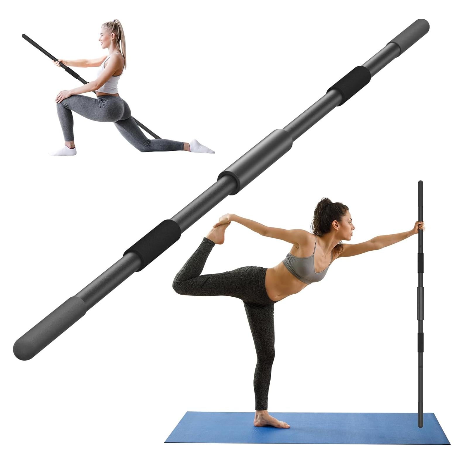 Bastón de Yoga Scisum 147 cm Ajustable con Agarre Antideslizante