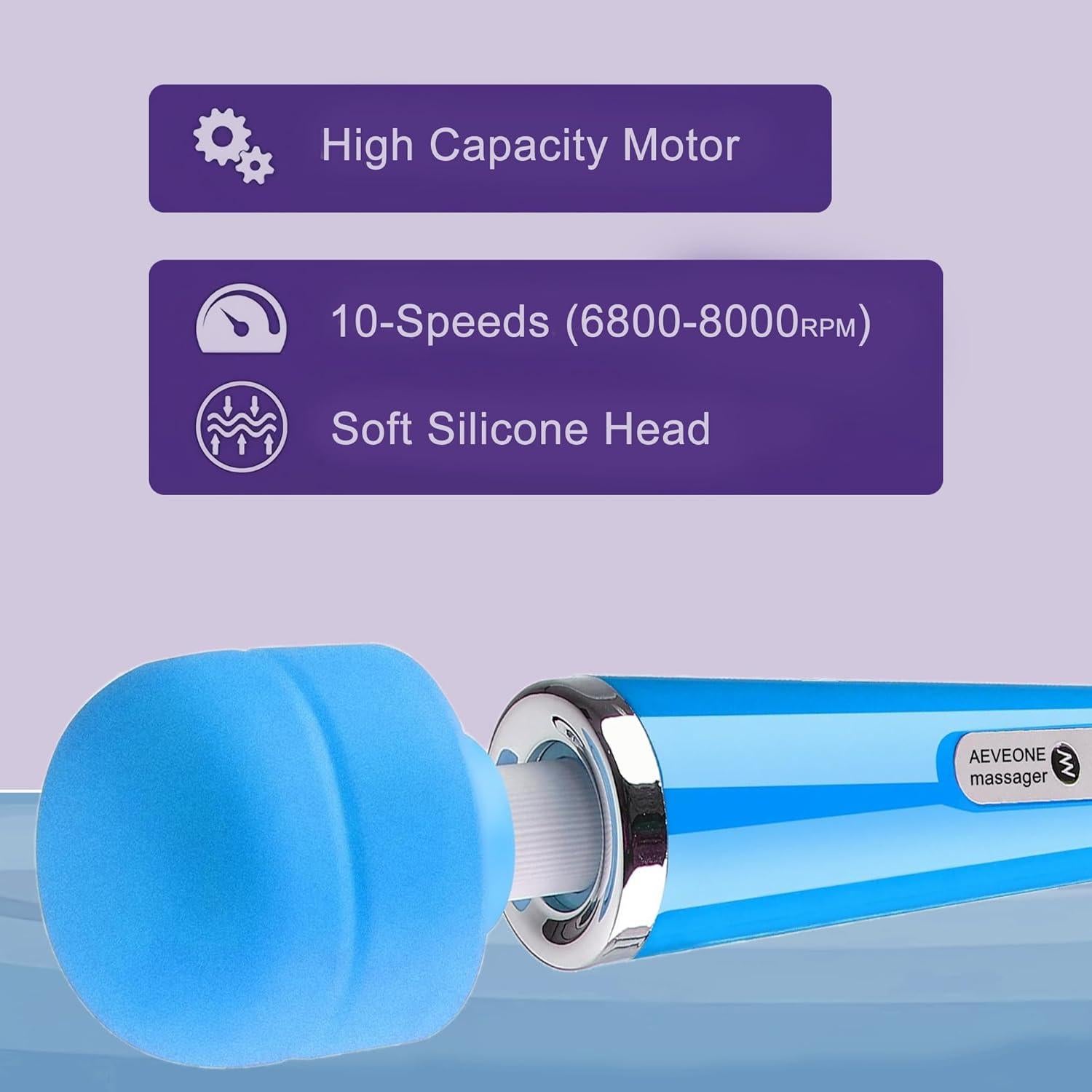 Masajeador de Mano Eléctrico Billion Win AB2508 31.75cm Azul