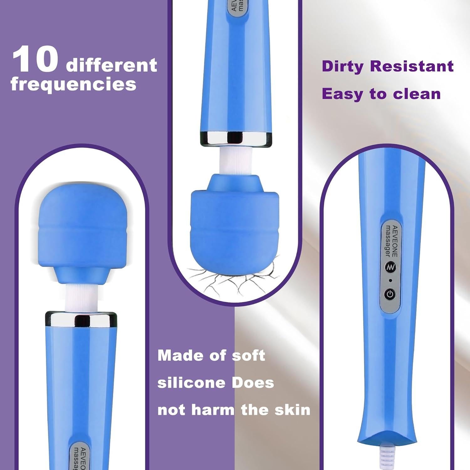 Masajeador de Mano Eléctrico Billion Win AB2508 31.75cm Azul