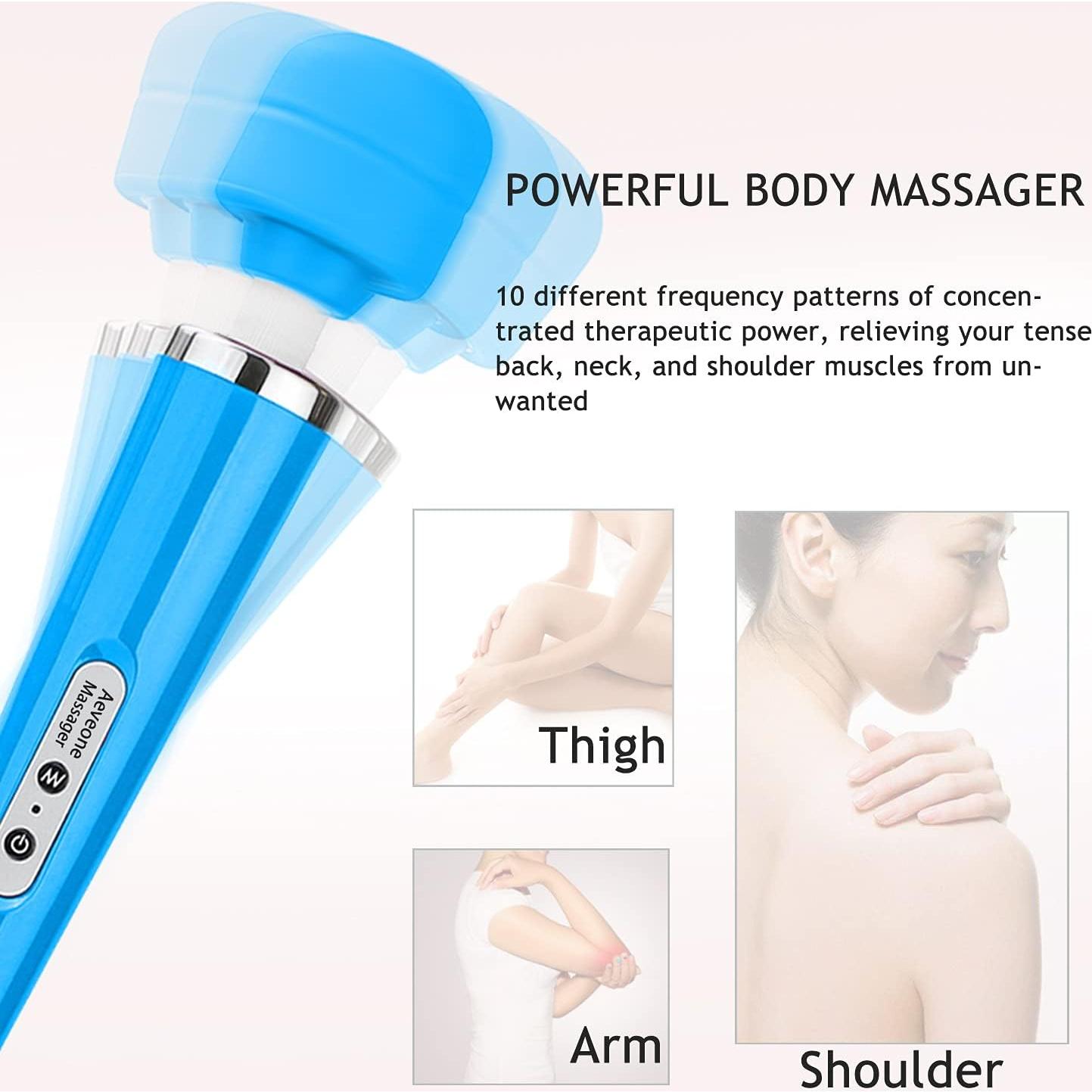 Masajeador de Mano Eléctrico Billion Win AB2508 31.75cm Azul