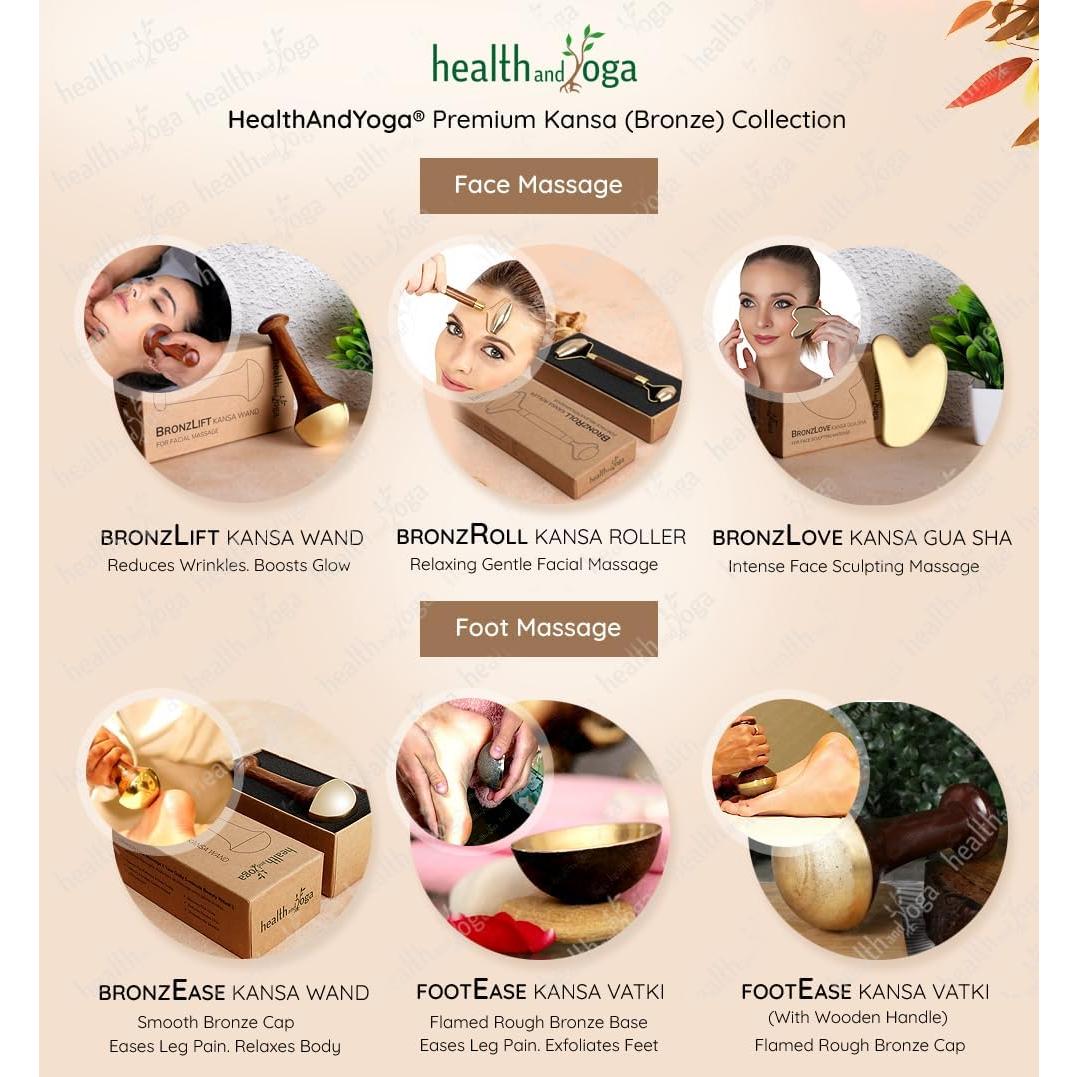 Masajeador Facial Kansa BronzLift HealthAndYoga - Domo Único