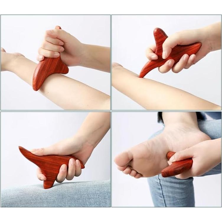 Masajeador de Reflexología Tailandesa de Madera 2 Pcs