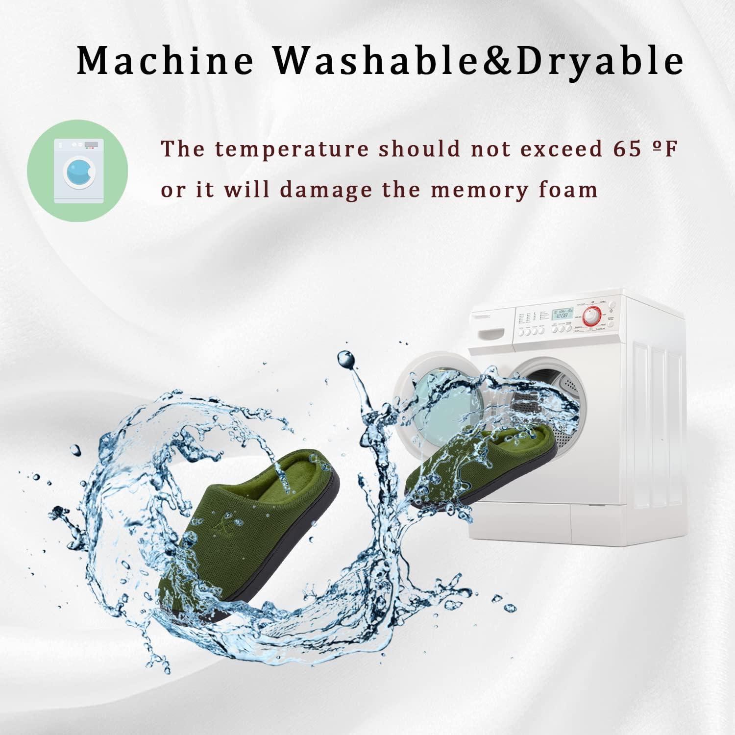 Zapatillas de casa viscoelásticas para hombres y mujeres - Verde Oliva