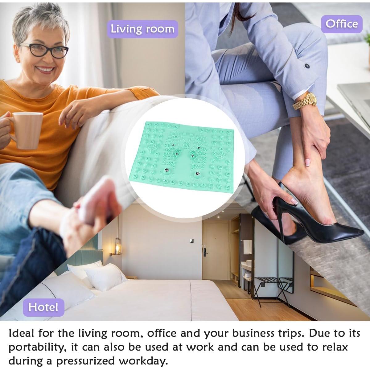 Almohadilla de Masaje para Pies UPIQNG Acupresión 29x39cm Verde