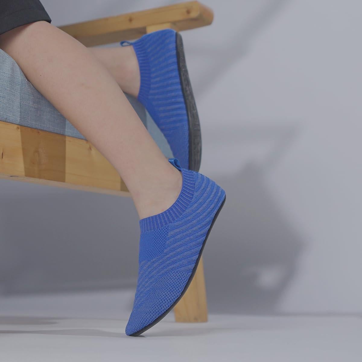 Zapatillas Antideslizantes QZKDM para Niños 3.5-4.5 Azul