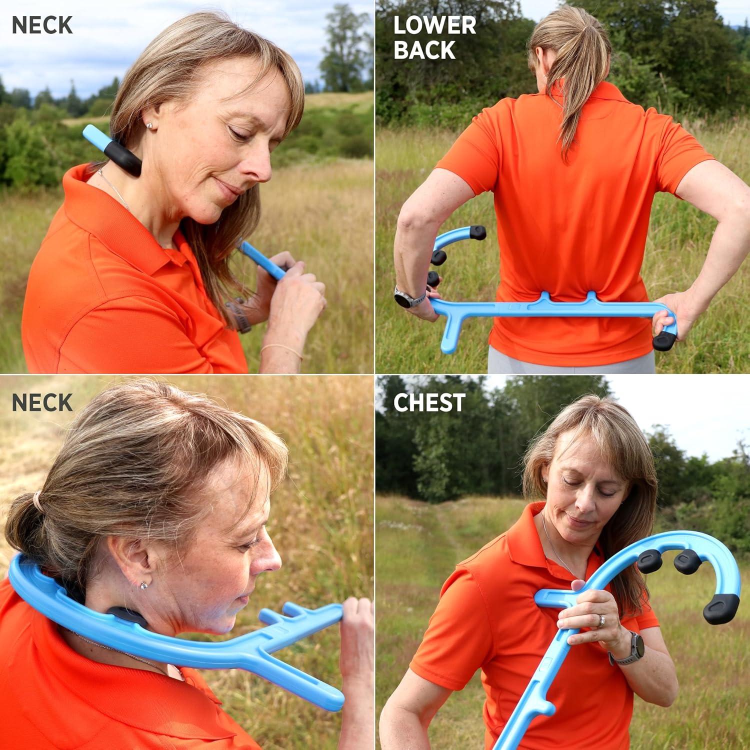 Masajeador de Espalda y Cuello Tiger Tail Azul - 61.5 cm