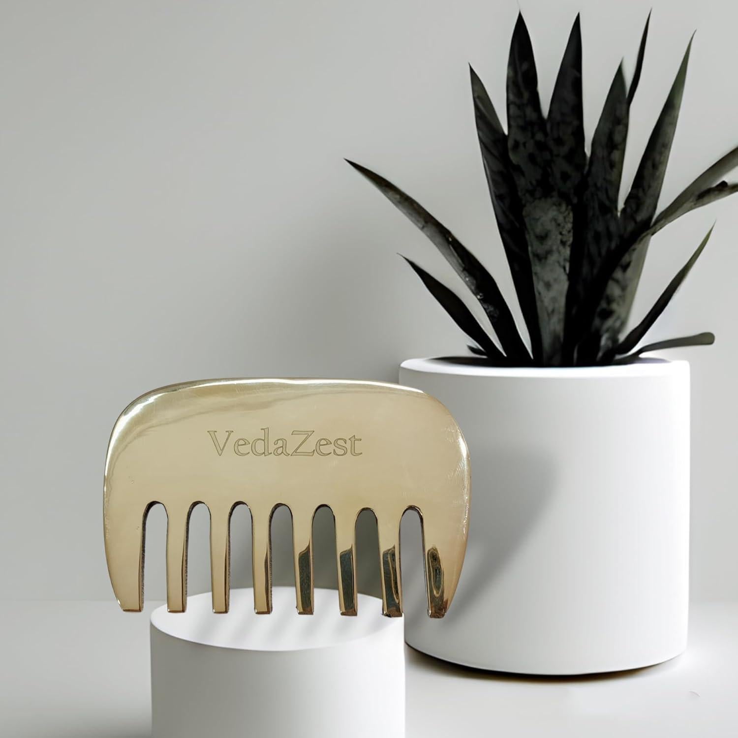 Herramienta de Masaje Gua Sha Kansa Bronce - Peine y Raspador