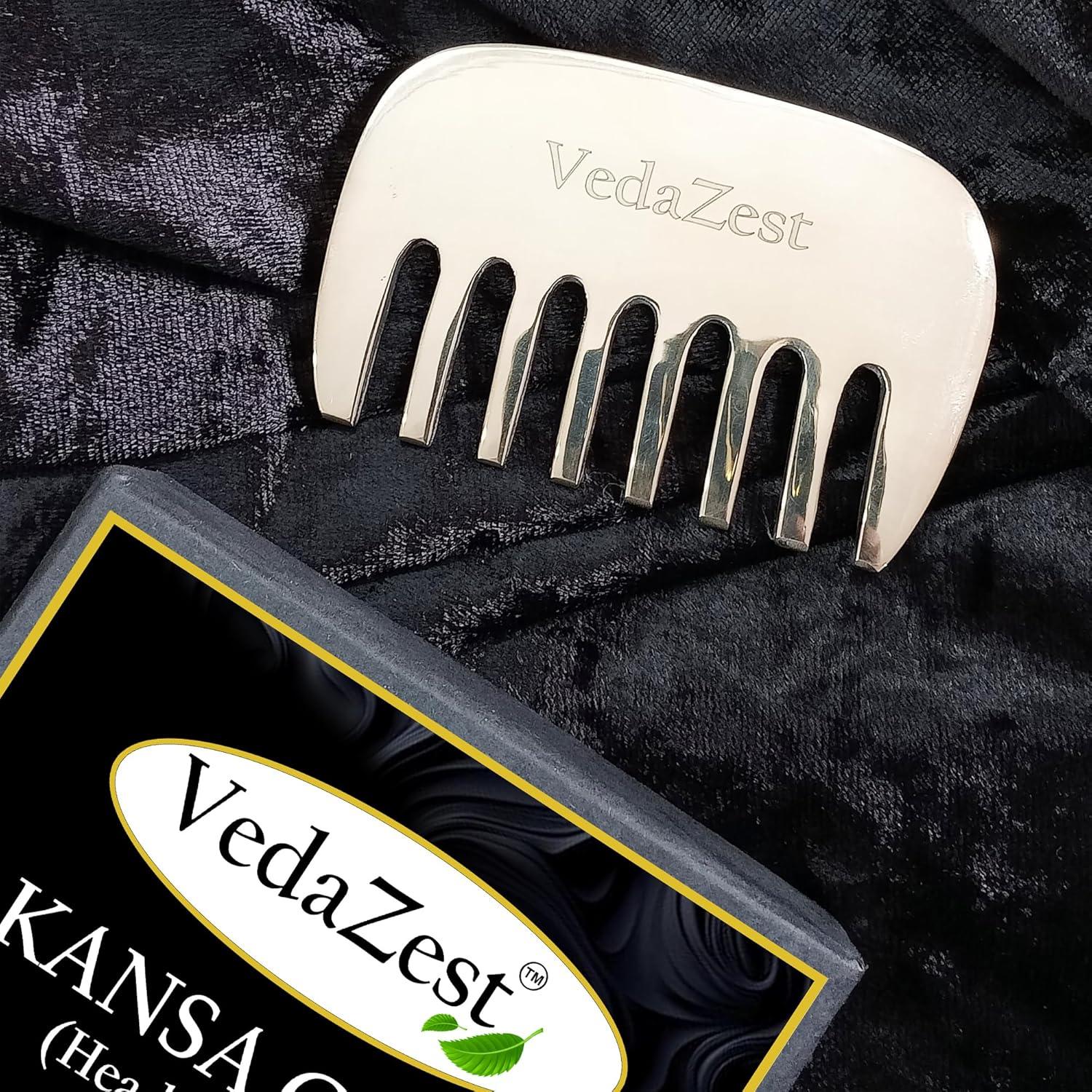 Herramienta de Masaje Gua Sha Kansa Bronce - Peine y Raspador